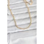 Cm 14K Gold Renk Halka Zincir Model 60 Cm Kadın Kolye 5886