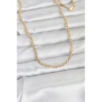 Cm 14K Gold Renk Halka Zincir Model 60 Cm Kadın Kolye