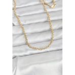 Cm 14K Gold Renk Halka Zincir Model 60 Cm Kolye