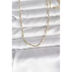 Cm 14K Gold Renk İnce Ataç Zincir Model 60 Cm Kadın Kolye - Tj-Bko10983