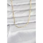 Cm 14K Gold Renk İnce Kuşgözü Zincir Model 60 Cm Kadın Kolye 5886