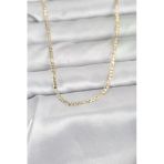 Cm 14K Gold Renk İnce Kuşgözü Zincir Model 60 Cm Kadın Kolye