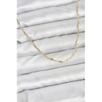 Cm 14K Gold Renk Pirinç Ataç Zincir 60 Cm Kadın Kolye - Tj-Bko10928