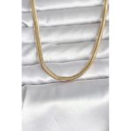 Cm 14K Gold Renk Yassı Yılan Zincir Model 45 Cm Kadın Kolye - Ebj260207w39471