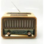 CM-2868 Ahşap Nostaljik Görünümlü Bluetoothlu Radyo Usb-Sd Card Mp3 Çalar Radyo Müzik Çalar - Açık Kahverengi