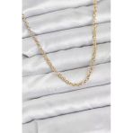 Cm Gold Renk Pirinç Halkalı Model Kadın Kolye - Ebj260207w39380