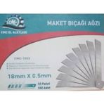 Cmc Zimak Maket Bıçağı 18MM Geniş 100 Adet