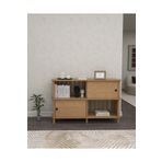 ÇMD ÇAKIR MOBİLYA DEKORASYON AVENA Sürgülü Kapaklı Konsol – Kitaplık & Depolama Ünitesi | 120x40x79 cm | Ahşap Modern Tasarım
