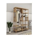 ÇMD ÇAKIR MOBİLYA DEKORASYON Lusso Elbise Dolabı - Vestiyer - Gardolap - Minimalist Mdf^lam Ve Ahşap Ayak Tasarımıyla Tinyhouse