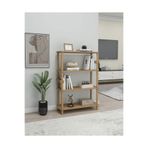 ÇMD ÇAKIR MOBİLYA DEKORASYON ROSA 4 Raflı Kitaplık – 112 cm Yükseklik – MDF Lam Gövde ve Ahşap Ayaklı – Modern & Şık Tasarım