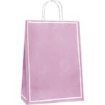 Cmk 25X12X31 Büküm Saplı Poşet -Makaron Pembe- 2 Adet