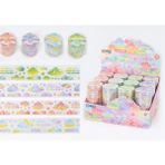 Cmk Dekoratif Gökkuşağı Sticker Bant Seti, 4,8 cm x 1,75 M, 4 Farklı Renk