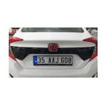 Çmk Honda Civic Fc5 2016-2020 Bagaj Kapağı Plaka Üst Kaplaması Piano Black