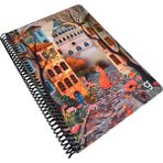 Cmk Istanbul Notes Spiralli Defter, Dekoratif Istanbul Tasarımlı, 17X24CM, 80 Yaprak, Kareli, Sert Kapak - Model-2