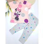 Cmk Kids Club Kız Çocuk Tayt Tişort Ikili Takım Minnie Mouse Baskılı Puantiyeli Mor Pembe Renk Seçenekleri - 01P-Pembe - 6 Yaş
