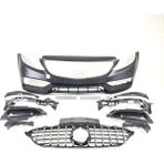 Çmk Mercedes W205 C63 Ön Tampon & Panjur Seti (Makyajlı Görünüm) (Siyah Trimler)
