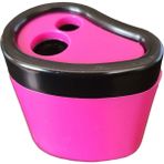 Cmk Neon Çift Bıçaklı Hazneli Kalemtraş - 1 Adet - Pembe