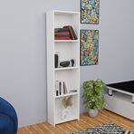 Cmk Store 5 Raflı Beyaz Kitaplık
