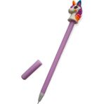 Cmk Unicorn Başlıklı Jel Tükenmez Kalem Yazım Rengi Mavi - Mor