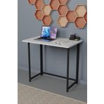 CMKStore Katlanır Çalışma Masası 50 X 80 Cm Bilgisayar Laptop Mutfak Katlanır Masa Beyaz
