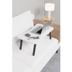 CMKStore Katlanır Laptop Masası Sehpası Çalışma Yatak Kahvaltı Masası 60x35 Cm Beyaz
