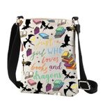 CMNIM FW İlham Veren Hediyeler Dördüncü Kanat Crossbody Çanta Kitaplar ve Ejderhalar Sevgilisi Hediye Fantezi Romantizm Kitapçı Küçük Çapraz Vücut Çanta, Kitaplar ve Ejderhalar C