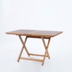 Cms Sandalye Ahşap Katlanır Izgaralı Masif Masa - 80 x 140 cm