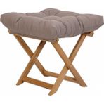 Cms Sandalye Ahşap Katlanır Minderli Puf - 50 x 50 cm - Kahverengi