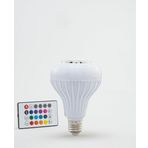 CMSOLAR RGB+W LED Ampul, 9W Renk Değiştirme Özellikli, E27 Duylu, Bluetooth Hoparlörlü, Uzaktan Kumandalı Dekoratif Aydınlatma Ampulü, Tek Paket, Çok Renkli LED Işık