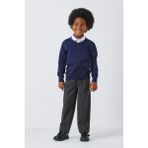 CMZ Collection Çocuk Eşofman Belli Rahat Kalıp Kumaş Okul Pantolonu - 0-Gri - 9 Yaş