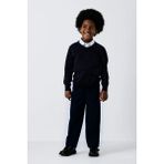 CMZ Collection Çocuk Eşofman Belli Rahat Kalıp Kumaş Okul Pantolonu - 0-Lacivert - 10 Yaş