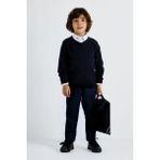 CMZ Collection Çocuk Likralı Beli Lastikli Ilkokul Ortaokul Okul Pantolonu - 0-Lacivert - 13 Yaş