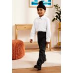 CMZ Collection Çocuk Likralı Esnek Rahat Kesim Kumaş Okul Pantolon - 9 Yaş - 0-Gri