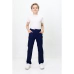 CMZ Collection Çocuk Ribana Bel Esnek Likralı Rahat Okul Pantolonu - 14 Yaş - 00 Lacivert