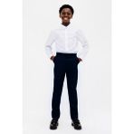 CMZ Collection Erkek Çocuk Dokuma Kumaş Beli Lastikli Rahat Regular Trend Okul Pantolonu - 14 Yaş - 0-Lacivert