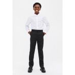 CMZ Collection Erkek Çocuk Dokuma Kumaş Beli Lastikli Rahat Regular Trend Okul Pantolonu - 5 Yaş - Füme
