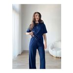 CMZ COLLECTİON Kadın Basic Oversize Kısa Kollu T-Shirt ve Lastikli Pantolon Takım