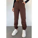 CMZ Collection Kahverengi Kadın 3 Iplik Eşofman Altı - 0-Kahverengi