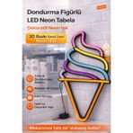 cnckoleksiyon Dondurma Figürlü LED Neon Tabela 25 cm | Dekoratif Neon Işık | Cafe & Dondurmacı Dekoru