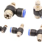 CNCTEC Pnömatik egzoz gaz kelebeği / gaz kelebeği geri tepme valfi M5 1/8" 1/4" 3/8" 1/2" 4 - 12 mm IQS hortum bağlantısı (1/2" - 10mm)
