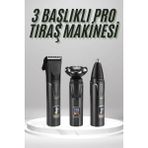 Cndr Dijital Göstergeli 3 Başlıklı Tıraş Makinesi Islak Kuru Lazer Öncesi Günlük