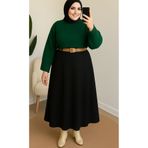 CNG MODA Büyük Beden Puf Scuba Tesettür Etek