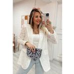CNG MODA Kadın Güpürlü Ekru Blazer Yazlık Ceket