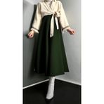 Cng Moda Scuba Kumaş Tesettür Kloş Etek - 38 - Zümrüt