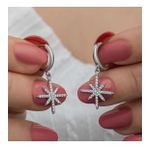 Cngjewels Sallantılı Kutup Yıldızı Gümüş Kadın Küpe