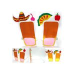 CNGZHN Sombrero Hawaii Fiesta Meyve Figürlü Gözlük