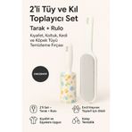 CNGZSHOP 2’li Tüy ve Kıl Toplayıcı Set | Tarak + Rulo | Kıyafet, Koltuk, Kedi ve Köpek Tüyü Temizleme Fırçası