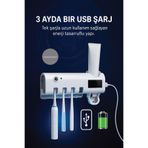 CNGZSHOP 4’lü Diş Fırçası Sterilizasyon Seti – Otomatik Macun Sıkacağı