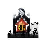 CNGZSHOP Halloween Cadılar Bayramı Mezar Taşı İskelet Ayaklı Folyo Balon, 110x70 cm