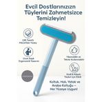 CNGZSHOP Uzun Saplı Evcil Hayvan Tüy Temizleme Fırçası | Çift Taraflı Mikrofiber Tüy Toplayıcı | Kedi ve Köpe